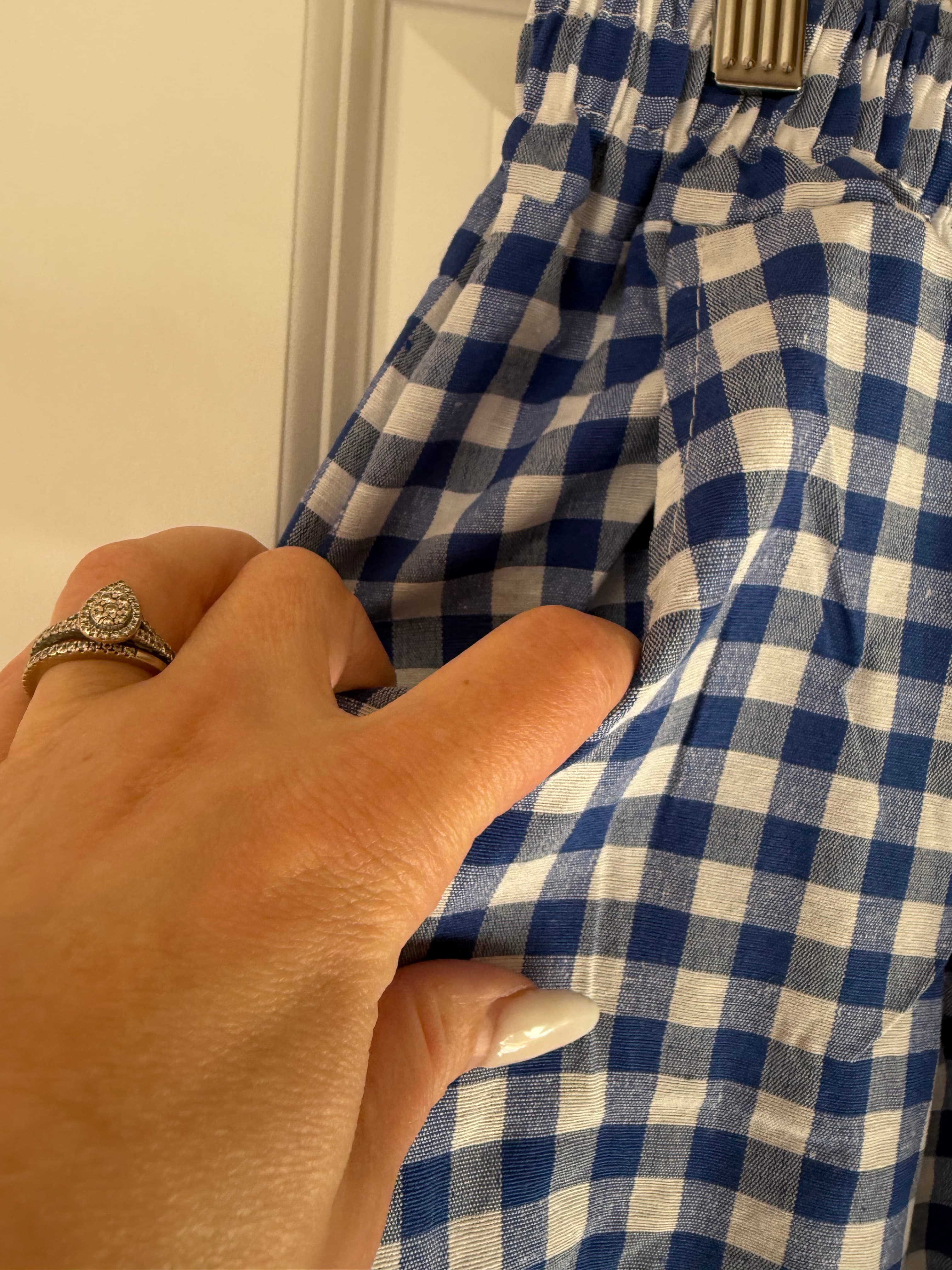 Blue Gingham Trousers