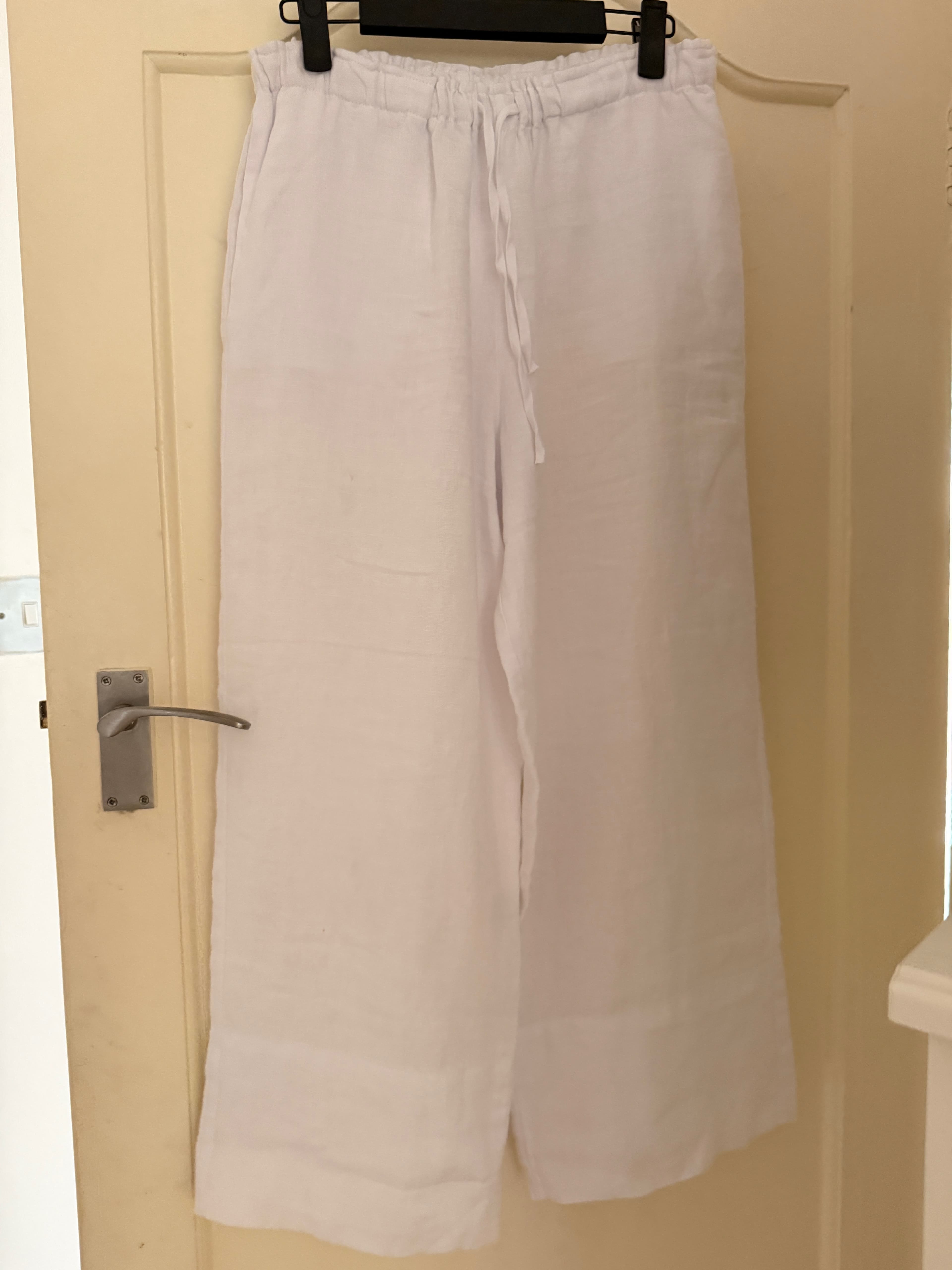 COS White linen trousers size UK12